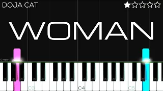 Doja Cat - Woman | EASY Piano Tutorial