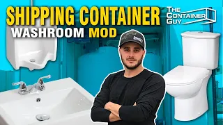 24' Office | 2 Toilets, Sink, Water Tank, Pressure System & Septic Tank | The Container Guy