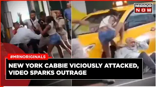 New York Viral Video: Elderly Taxi Driver Brutally Thrashed by 5 People in Manhattan | US News