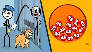 DIGS & BALLS - 2048 Sand Balls VS THIEF PUZZLE: TO PASS A LEVEL Gameplay