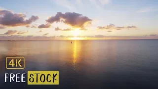 Sunrise Seascape - Establisher Shot [4K] | Free Drone Footage