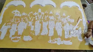 Sriniivasa kalyanam Part 4 || Big size tanjore painting || 6T4 Arts