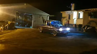 Wheely new year 4@rota shed skid burnout comp flaimin sirota