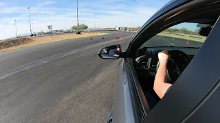 AZBR SCCA Fall Autocross #4 - Best Time - Raw Video from Side View | 2017 Hyundai Elantra Sport 6MT