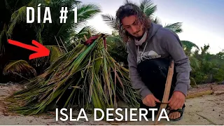 SOBREVIVIENDO 5 DÍAS solo en una ISLA DESIERTA SIN AGUA NI COMIDA (día 1)