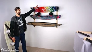 Wakeboard Wall Rack | Triple Wood Wake Rack | StoreYourBoard