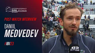 Daniil Medvedev Post Match Interview (vs Hanfmann) #IBI23