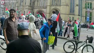 Palestine march and protest. Manchester.  part 1.