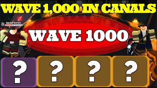 WAVE 1,000 IN THE CANALS WAVE DEFENSE!  DIFFICULTY MULTIPLIER +1,650%  Dungeon Quest (Roblox)