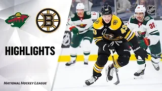 NHL Highlights | Wild @ Bruins 11/23/19