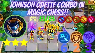 1 ACCIDENT DELETE JOHNSON ODETTE COMBO IN MAGIC CHESS | MAGIC CHESS 3 STAR JOHNSON NEW COMBO