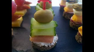 🍢🍡КАНАПЕ . 5 простых закусок на Новый год 🎄 Такие мини - закуски понравятся всем !!!