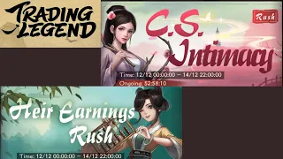 Tips for Intimacy Rush and Heir Earnings Rush Events! Trading Legend