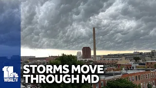 Storm moves through Baltimore