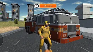 Best Firefighter Truck Driving Simulator. Fire Truck Driver Rescues 3D. Gameplay Android-P2