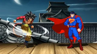 Goku ssj4 vs Superman -High Level Awesome  Fight!