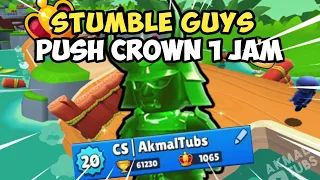 STUMBLE GUYS PUSH CROWN 1 JAM ‼️(1065 CROWN)👑