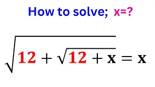 A nice Math Olympiad Radical Problem | International Olympiad Algebra Solution. Know this Trick