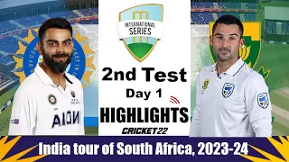 South Africa vs India, 2nd Test Day 1 Highlights | Ind vs sa 2nd Test Highlights 2024 - Cricket 22