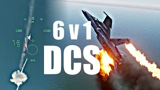 6 v 1 in DCS Epic Dogfight (F/A-18C) - Real Pilot