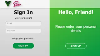 Sliding Sign In & Sign Up Form with Vue JS