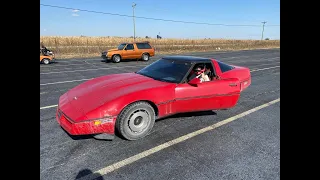 Drag racing with my corvette