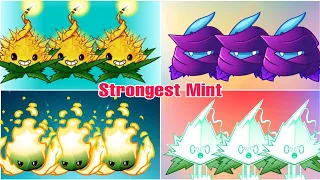 Conceal-Mint vs Fila-Mint vs Pepper-Mint vs Bombard-Mint | Which is the strongest Mint - PVZ2 MK