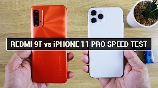 Redmi 9T vs iPhone 11 Pro SPEED TEST | Zeibiz