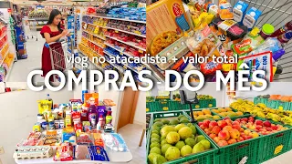 COMPRA DO MÊS NO ATACADÃO: compramos MUITA coisa, vlog no mercado, valor total, dicas & organização