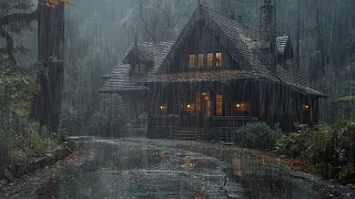 Relieve Stress And Fall Asleep In 5 Minutes With Heavy Rain In The Forest | Natural Sounds for Sleep