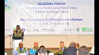 Fijian Assistant Minister officiates at the Regional Forum on Food Crops and Fisheries.