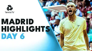 Tsitsipas Faces Baez, Medvedev vs Shevchenko, Tiafoe & Fritz Feature | Madrid 2023 Highlights Day 6