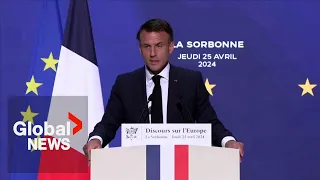 "Europe could die": Macron urges stronger defences, presence on global stage