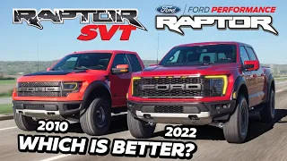 AMERICAN LEGENDS! NEW Ford F-150 Raptor vs 2010 F-150 Ford Raptor