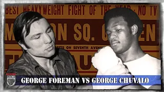 George Foreman 🇺🇲vs.🇨🇦 George Chuvalo | WHEN FOREMAN RAN INTO CHUVALO |