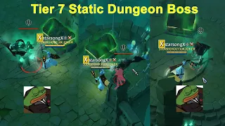 【Albion Online】Easy way to solo T7 static dungeon Boss!!! (200k cheap build)