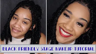 BLACK FRIENDLY STAGE MAKEUP TUTORIAL UPDATED (STEP-BY-STEP: BEGINNER + POC FRIENDLY) | kirarai