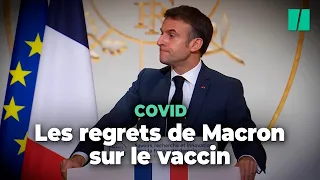Macron fait référence au Covid-19 et à la course au vaccin