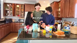 BLIND, DEAF, AND MUTE BAKING CHALLENGE!!