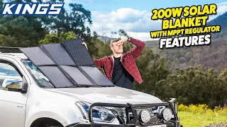 Adventure Kings 200W Folding Solar Blanket Kit with MPPT Regulator