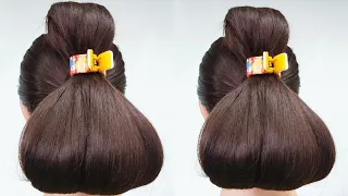 Summer Special Bun Hairstyle For Long Medium Hair Small Clutter||Easy Clutcher Hairstyles