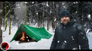 Two Nights Without a Tent in a Winter Storm - Camping Adventure