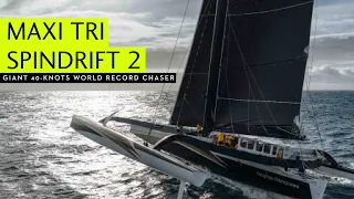 This giant 40-knot trimaran is out to smash the round the world record