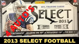 2013 Panini Select Hobby Box Opening.  4 Auto's!   First year of Select Cards.