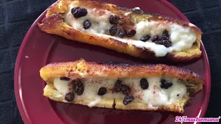 🛑Como preparar platano frito relleno de manjar ‼️