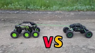 बहुत खतरनाक कार है। 🥵🥵6×6 Monster Truck VS 4×4 Rock Crawlers Remote Controlled Car Six Wheel Rc Car