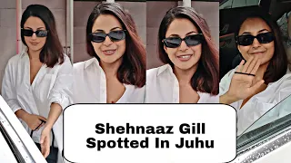 Shehnaaz Gill Spotted In Juhu Today #shehnaazgill #paparazzi #akpaps @akpaps6215