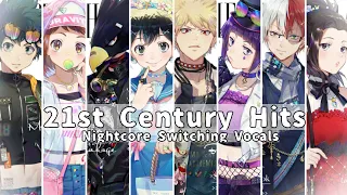 [Nightcore] - 21st Century Hits Mashup - Switching Vocals