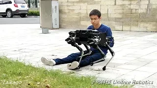 Man with robot dog