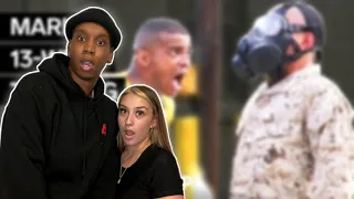 OUR FIRST TIME REACTING TO What New Marine Corps Recruits Go Through In Boot Camp REACTION | WHAT?!